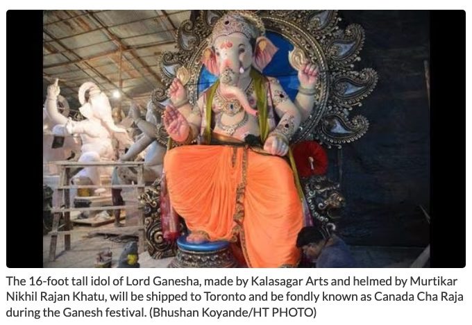 Mumbai s Ganpati Bappa Heads for Canada Hindu Press International